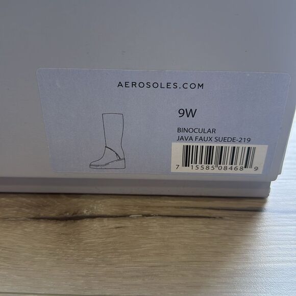Aerosoles Binocular Knee High Boot Java Faux suede size 9wide NWT in box - Picture 8 of 12
